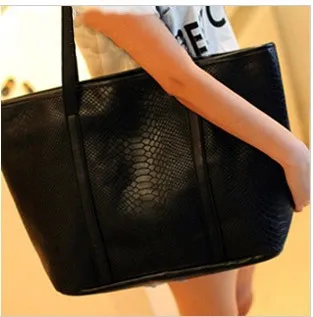 

WOMEN'S Bag 2015 Summer New Style Europe And America Big Brand Crocodile Pattern Big Bag Retro Versatile Portable Shoulder Bag