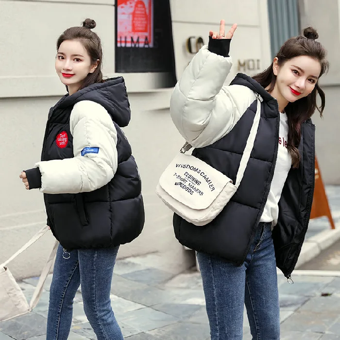 

According to Nalini 2019 Winter New Style Korean-style down Jacket Women's Short down Coat Student Uniform Cotton Coat Loose-Fit