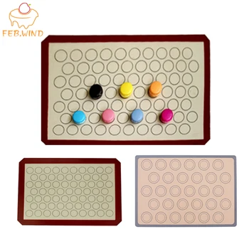 

Extra Large Macaron Baking Mat Macarons Silicone Pad for Cooking Oven Mat Cookie/Pastry Mats Silicone Baking Sheet 67/30/12 128