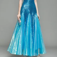 Ck7155 весеннее Европейское и американское Модное Новое Стильное вечернее платье с блестками сексуальное вечернее платье с v-образным вырезом для банкета одежда для сцены Женская Fi