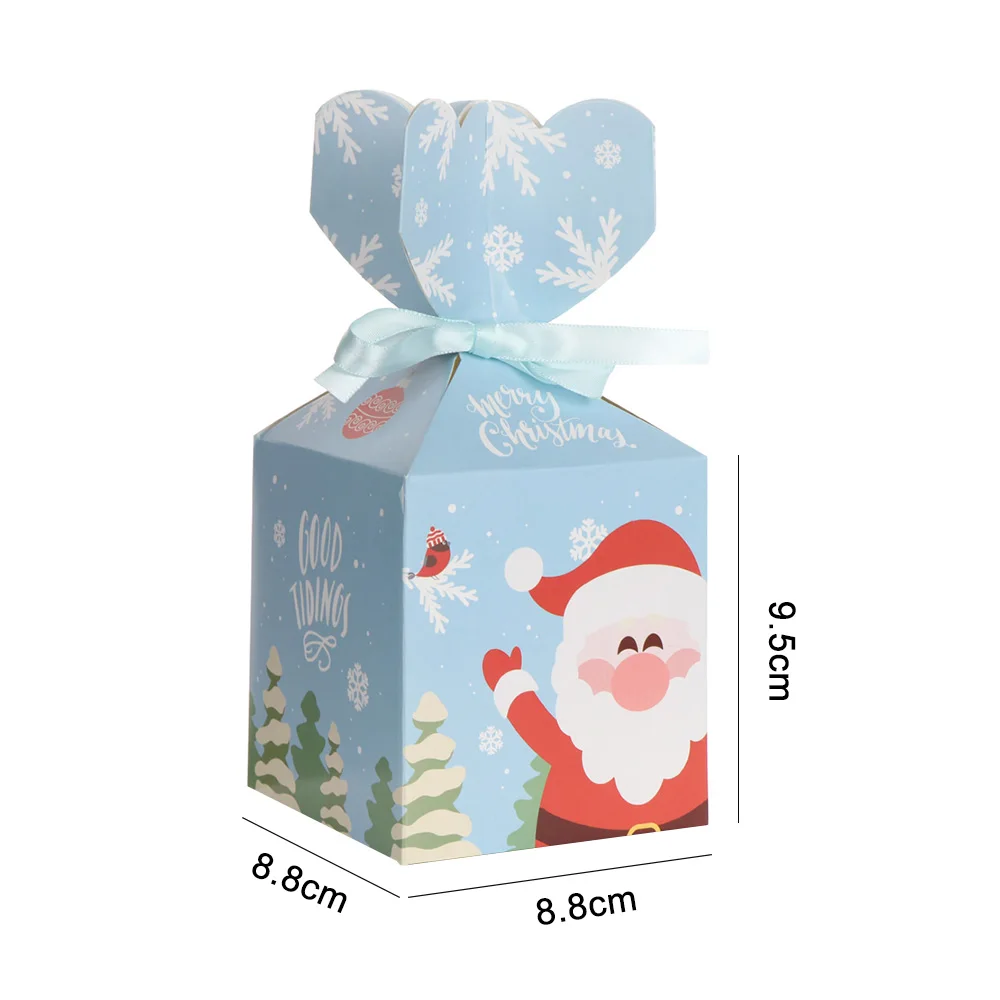 5 шт. Веселая коробка с рождественскими конфетами, Подарочная коробка с елкой, подарочные коробки с колокольчиками, Подарочные коробка контейнер для сумок, поставки Navidad, год