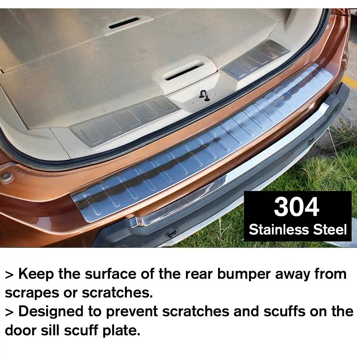 1 шт. защитная накладка заднего бампера, хромированные аксессуары для автомобиля, настраиваемая пластина для Nissan Rogue X-trail