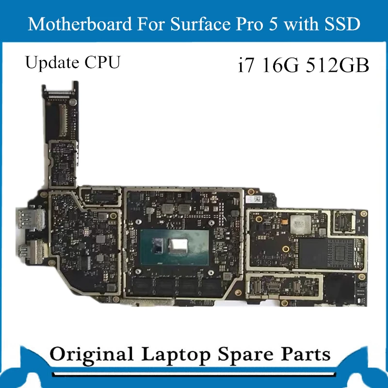 Оригинальная материнская плата для Miscrosoft Surface Pro 5 1796 i7 16 ГБ 512 SSD|ЖК-экран