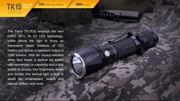 Светодиодный фонарь Fenix TK15UE 1000 люмен Cree XP-L HI V3