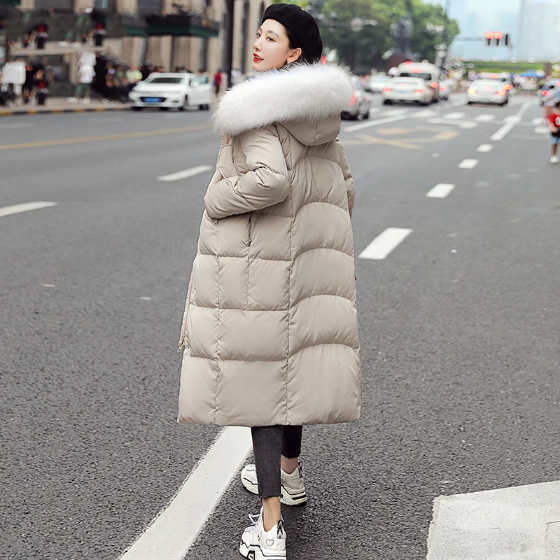 Высокое качество, женский пуховик, длинная куртка, новинка, зимнее теплое пальто с капюшоном, женская мода, свободные парки, Женское пальто WM114