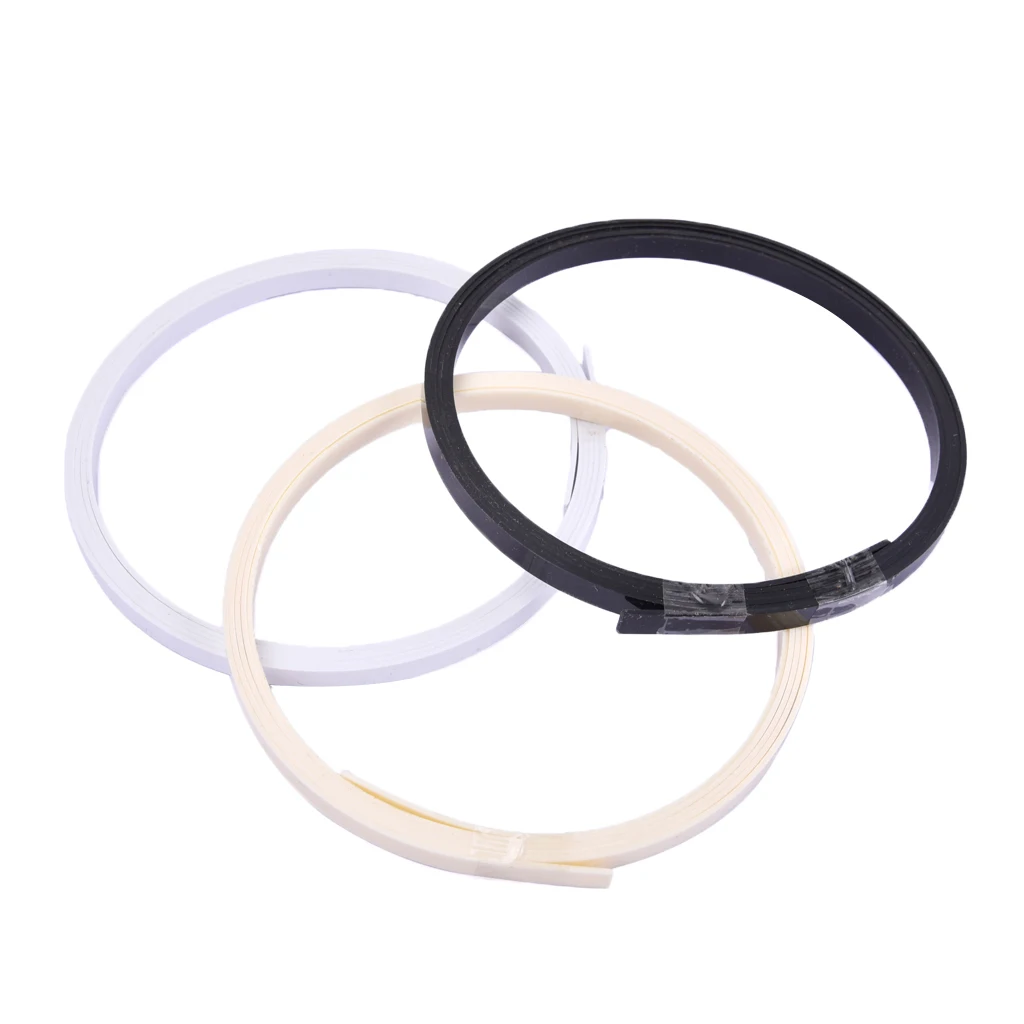 3 Pieces ABS Plastic Guitar Bass Ukulele Mandolin Binding Purfling Strips