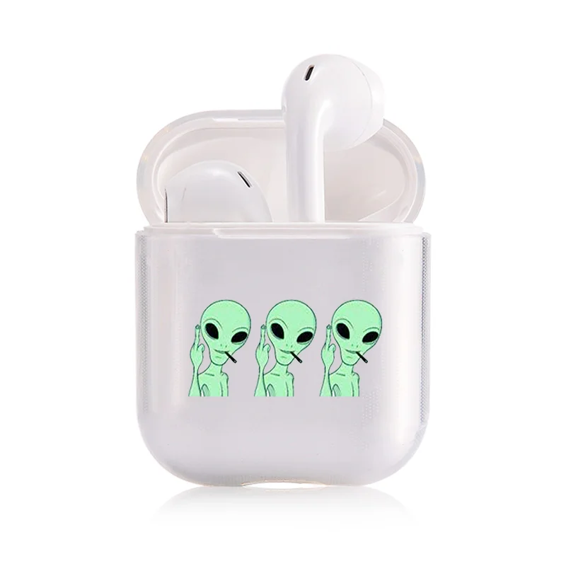 Чехол для AirPods 2 1, чехол, Coque, беспроводные Bluetooth наушники, прозрачный силиконовый мягкий чехол на Air Pods, Apple Funda Capa - Цвет: I202917