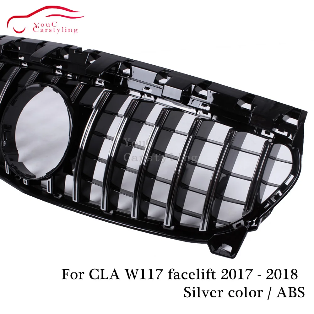 W117 GT R Решетка переднего бампера GTR грили для Mercedes CLA класс C117 X117 CLA180 CLA200 CLA250 CLA45 AMG гриль