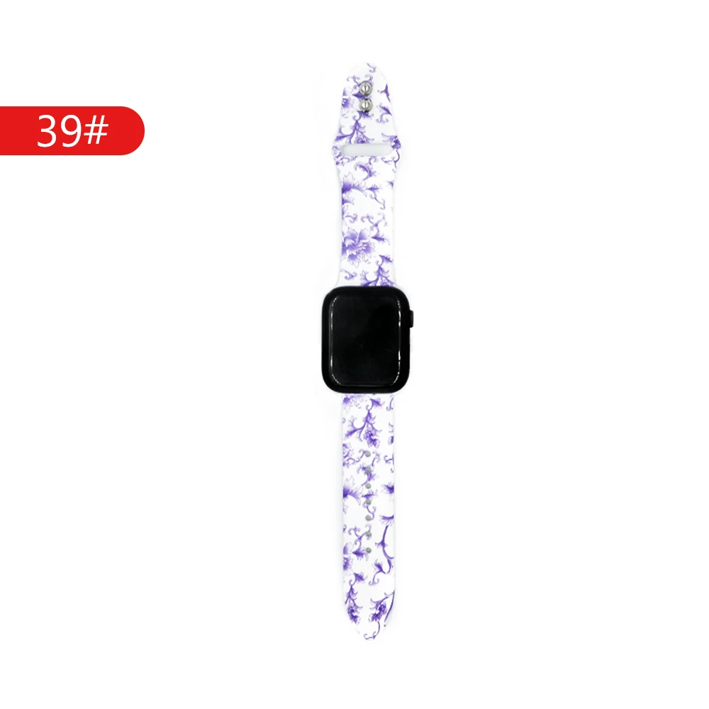Ремешок для apple watch band 44 мм 40 мм correa apple watch 5 4 3 42 мм 38 мм iwatch band часы с силиконовым ремешком аксессуары - Цвет ремешка: 39