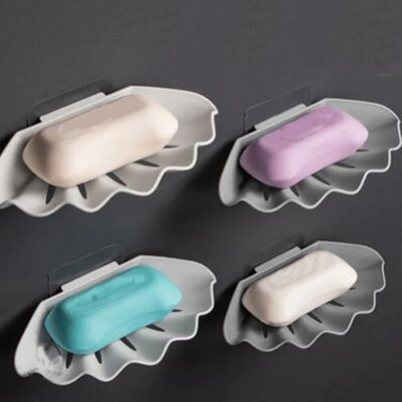 Creative Asphalt Soap Box Without Perforation Double Bathroom Toilet Personality Portable Shell Double Soap Shelving