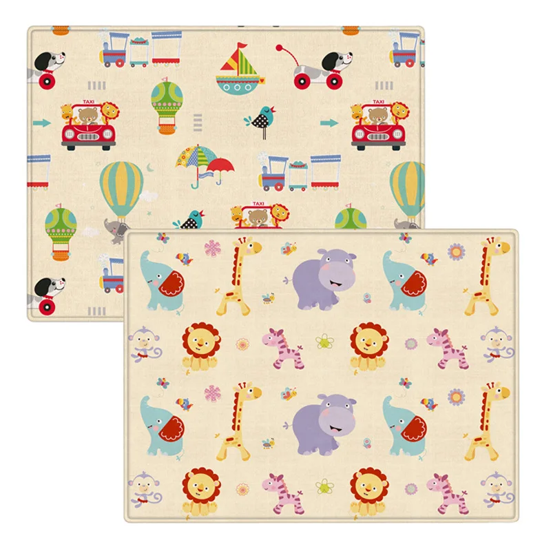 

New 180*150cm Reversible Baby Play Mat Double-Sided Crawling Mat Foldable Waterproof Portable Soft Floor Toddlers Infants Carpet