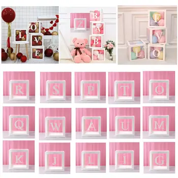

Letter A-Z Cube Transparent Gift Boxes Kid Birthday Baby Shower Party Decora FA Gifts And Sundry Storage Tools Free Shipping