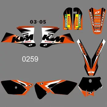 

New Full Graphics Decals Stickers Custom Number Name Glossy Bright Stickers Waterproof for KTM 85 SX SX85 2003 2004 2005