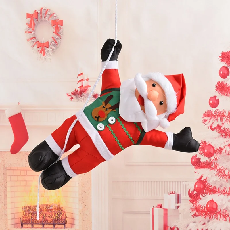 Рождественский Санта Клаус канатная дорога кулоны кукла Санта Клаус кукла подъем подвесная лестница украшение вечерние подвесное