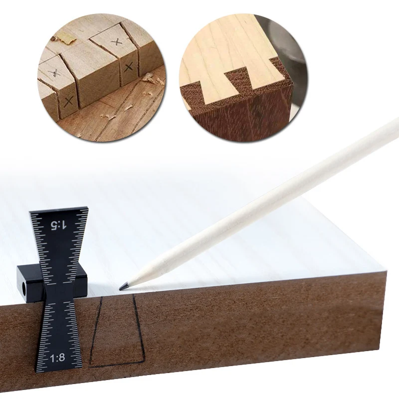 

Dovetail Jig Guide Marker Aluminum Alloy Scriber Wood Joints Gauge Woodworking Tool a gift, please Remarks