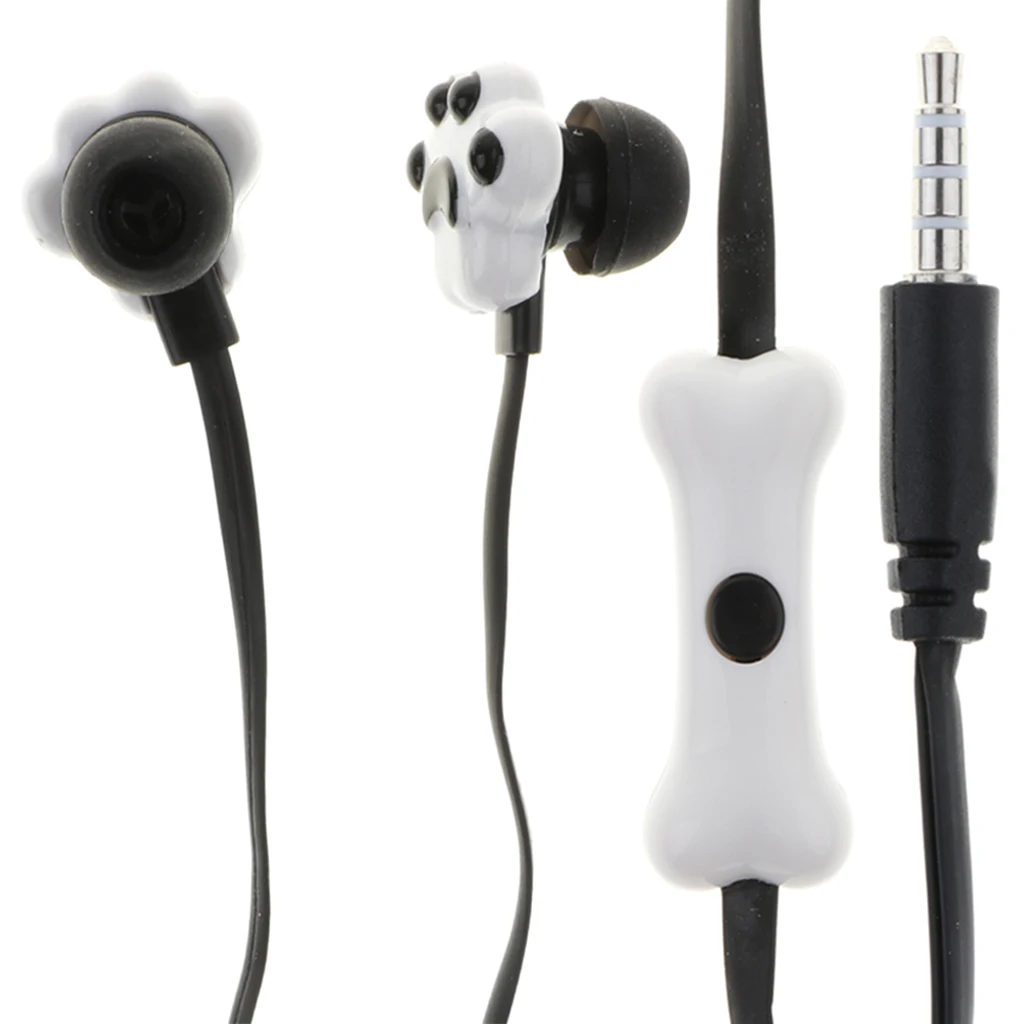 

2 Pcs In Ear Wired 3.5mm Cute Cartoon Animal Earphone Earbuds Headphones Headset with Mic For iPhone Samsung Xiaomi Huawei