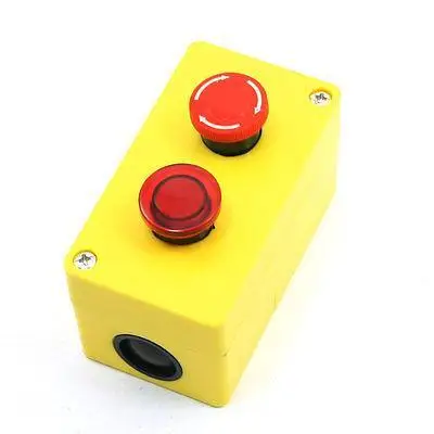

5A 250VAC Emergency Stop Switch Momentary Mushroom Head Push Button Station