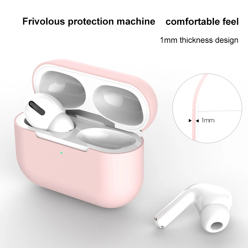Capa De Silicone Para Apple Airpods Pro Caso Adesivo Caso Bluetooth Para Air Pods Acessórios De Fone De Ouvido Pele Com Gancho