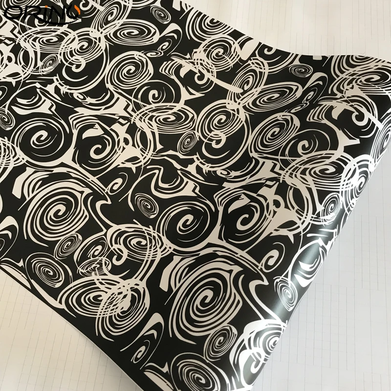 Black White Camouflage Vinyl Film Sticker-2