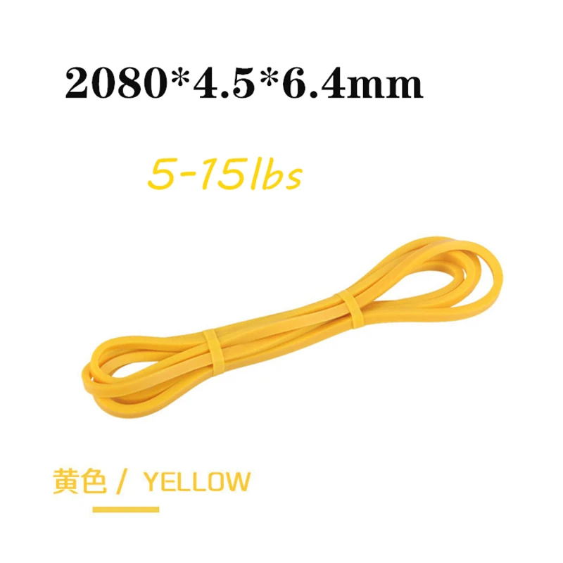 Унисекс Фитнес 208 см резиновые эспандер йога группа Пилатес эластичный петля Эспандер для кроссфита силовые тренажеры - Цвет: yellow 5-15lbs