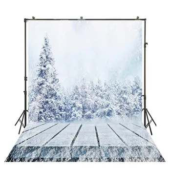 

HuaYi art fabric photography beautiful snow decoration winter scene background photography for photo studio backdrops D-8789