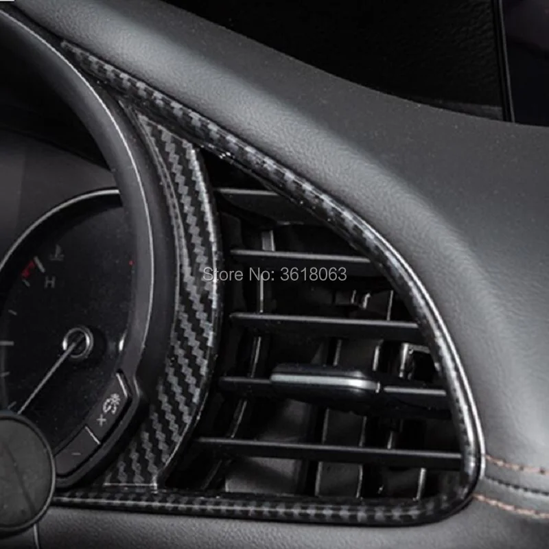 Для Mazda 3 2019 2020 углеродное волокно Передняя панель центральный кондиционер на