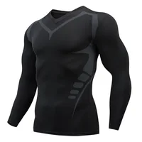 Men's T-shirt Men Running Sport T Shirt Men Compression Fitness Tops Tee Quick DryTight Training Gym Sport Running Shirts Jersey 1