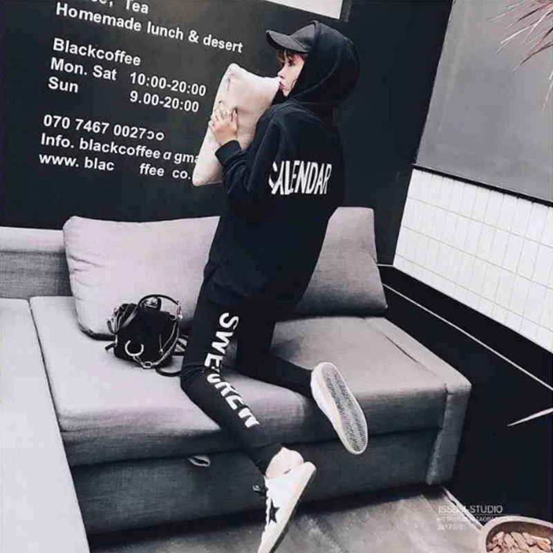 Хит, SWEARCREW, леггинсы с буквенным принтом, женские эластичные корейские обтягивающие леггинсы, брюки с принтом для девочек, женские повседневные брюки