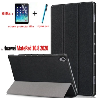 

Smart Cover Magnet case for Huawei MatePad 10.8 2020 Tablet Stand holder Funda shell +screen protector film +touch pen