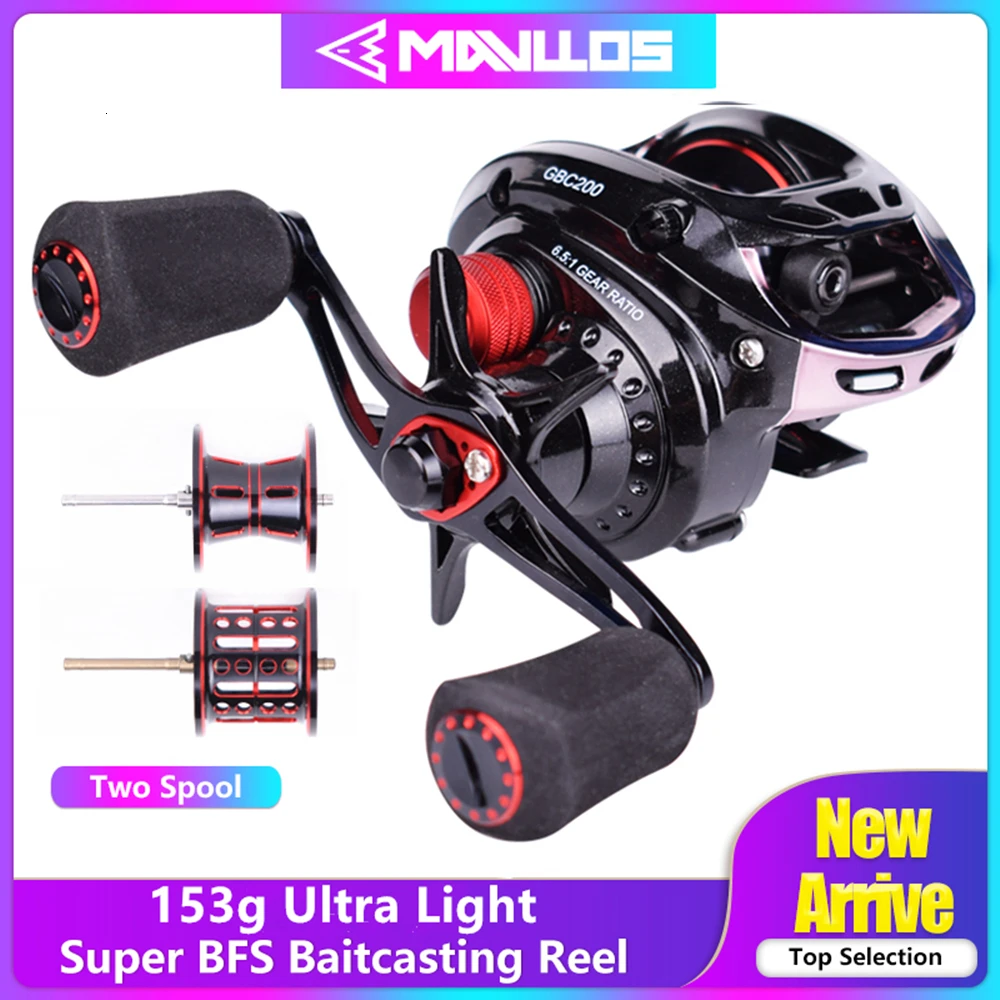Mavllos GBC200 BFS низкая Proflie baitcasing Рыболовная катушка Левая Правая рука металлическая