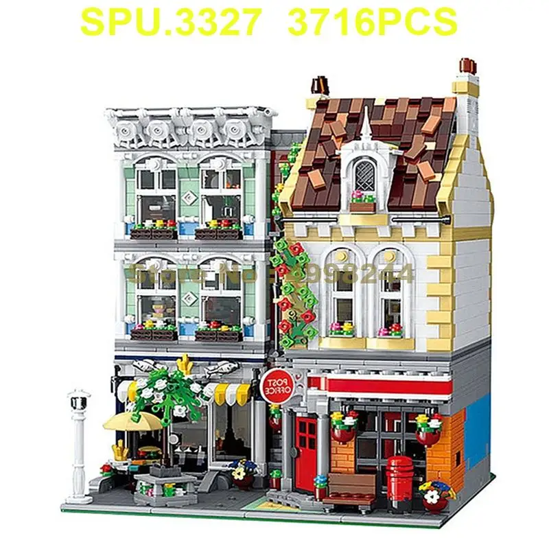 Werkloos Uitwerpselen Oranje 10198 3716pcs Street View Architecture Square Post Office Building Blocks  Toy - Blocks - AliExpress