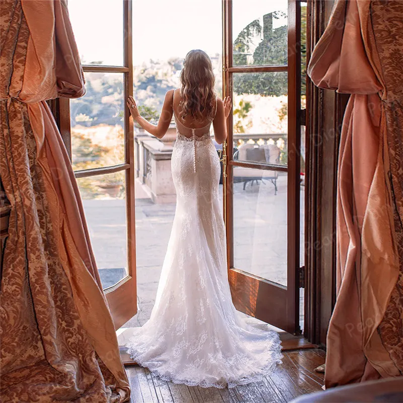 Jiayigong-Vestido-De-Novia-Wedding-Dress-Sexy-Spaghetti-Straps-V-Neck-Backless-Mermaid-Wedding-Gown-Bohemian (1)_副本1