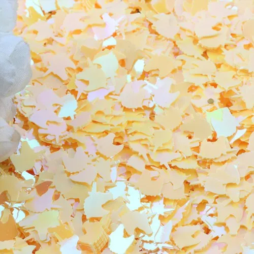 Mix Цвет 8*12 мм ПВХ Единорог форма, Сыпучие блёстки блестящие пайетки Швейные Для женщин одежды сумки аксессуары Свадебные украшения 20g - Цвет: AB Yellow