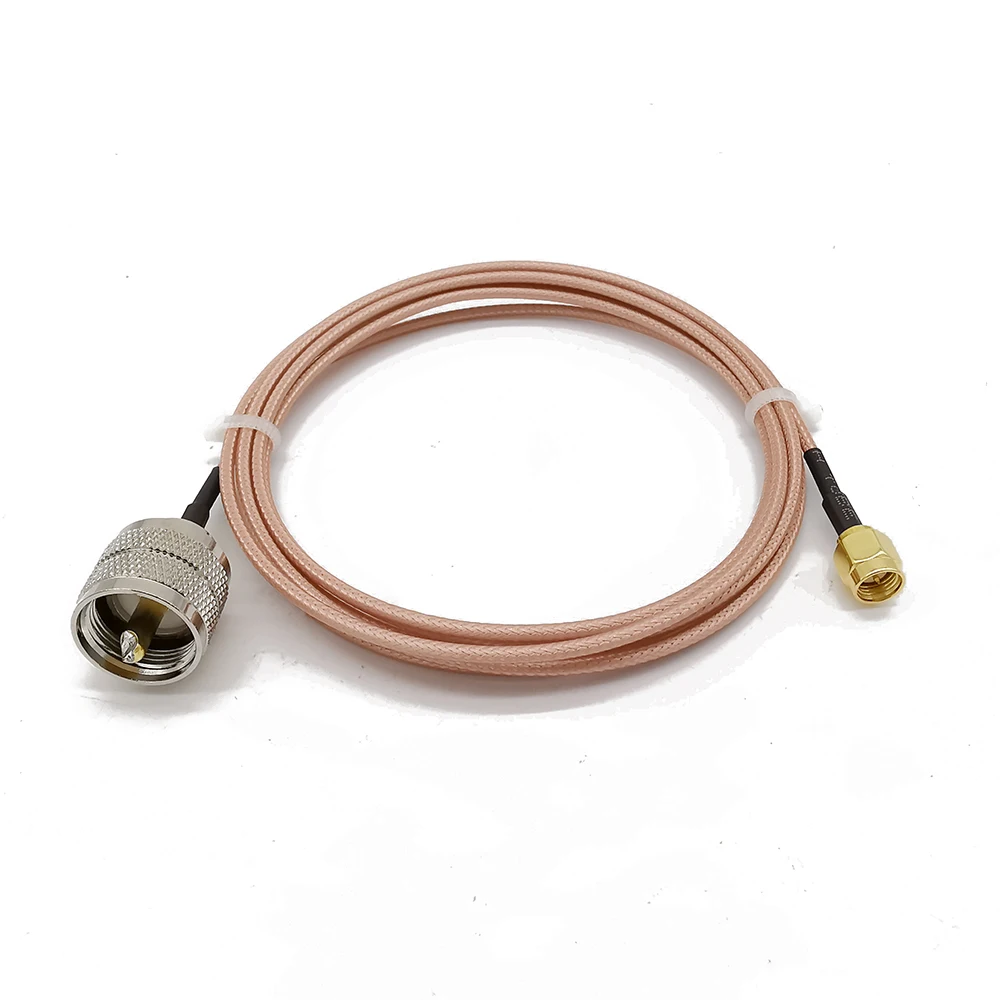 SMA-UHF соединитель адаптера UHF PL259 штекер SMA RG316D двойной экран Серебряный низкие