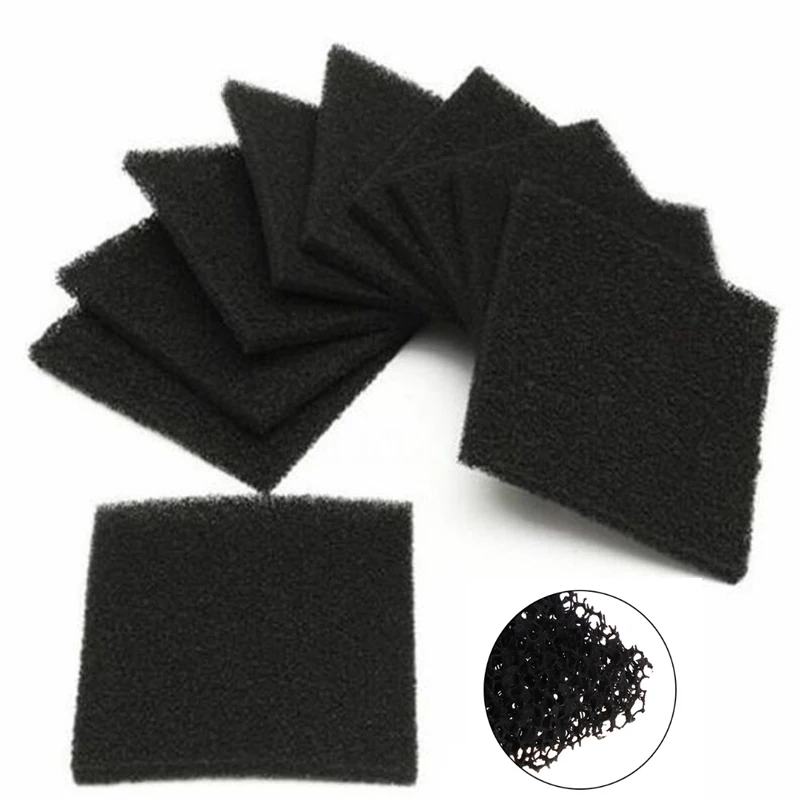 1020PcsUniversalBlackActivatedCarbonFoamSpongeAirFilter