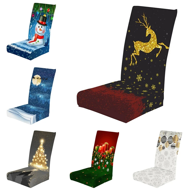 Stretch Printing Dining Chair Cover Modern Removable Anti-Dirty Kitchen Seat Banquet | Дом и сад