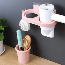 Сушилка для волос для ванной комнаты самоклеящийся органайзер для хранения расческа настенный стенд для шампуня выпрямитель