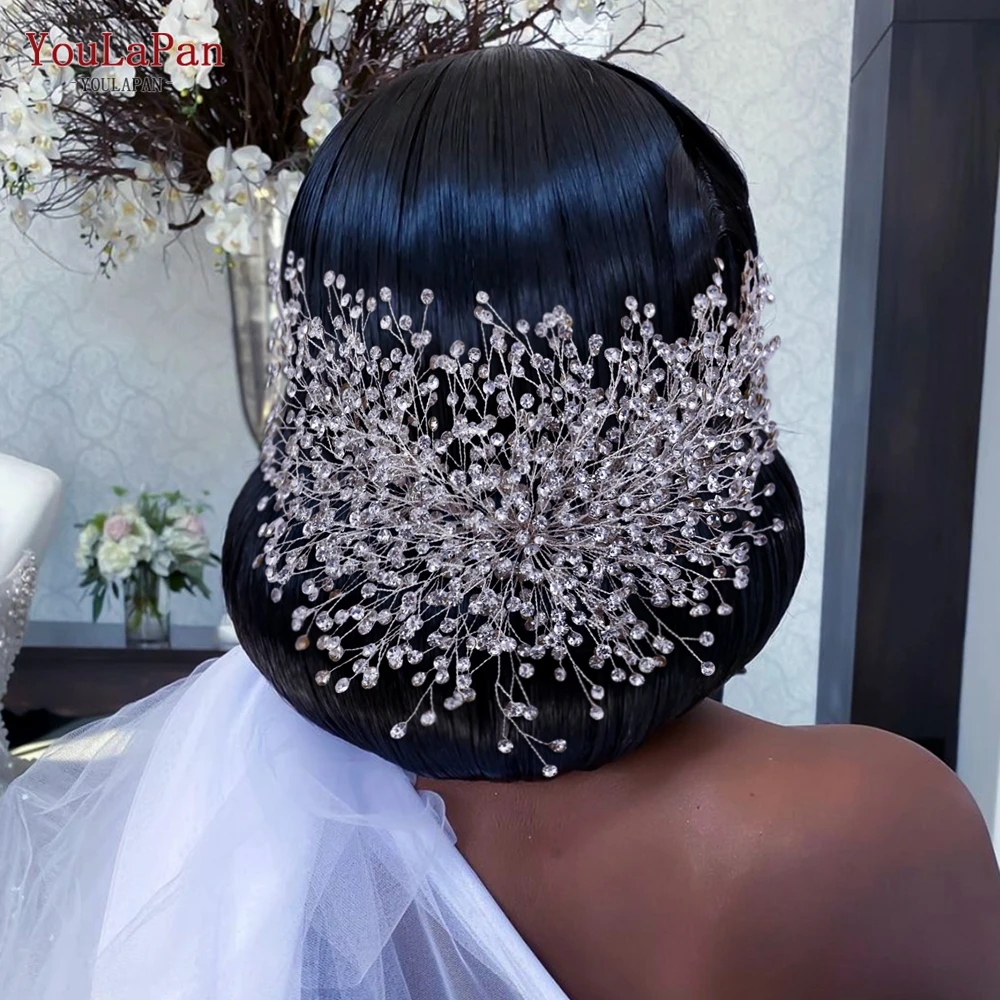 YouLaPan Luxury Wedding Crown Rhinestone Bridal Headband Bride Tiara Pageant Wedding Hair Accessories Party Headwear HP431 youlapan hp391 rhinestone bridal tiara crown alloy leaf headbands hair piece bridal headwear wedding hair jewelry accessories