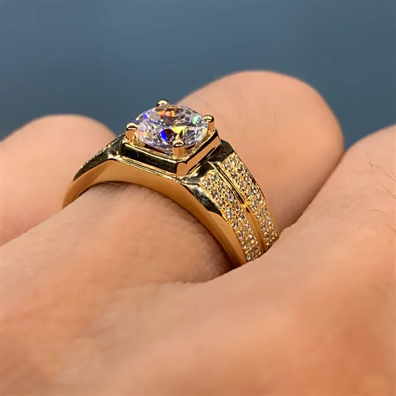 14k Yellow Gold Men's Diamond Ring Mounting – Goldia.com