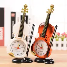 Mini-réveil pour violon, Simulation, Instrument Musical créatif, horloge de bureau, décor de maison et de bureau, cadeau