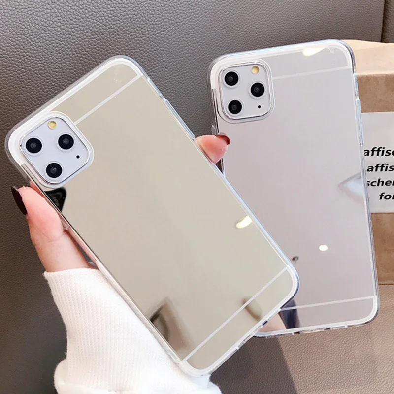 Роскошный зеркальный гальванический силиконовый чехол для телефона Iphone 12 X XS 11 Pro