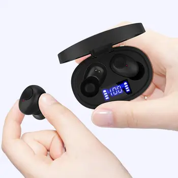 

Wireless Earphones TWS Bluetooth 5.0 Mini Earbuds Stereo Bass LED Power Display Noise Cancelling Sports Waterproof Earbud In Ear
