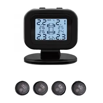 

USB Auto Car TPMS Tyre Tire Pressure Monitoring System LCD Display Auto Alarm with External Sensor