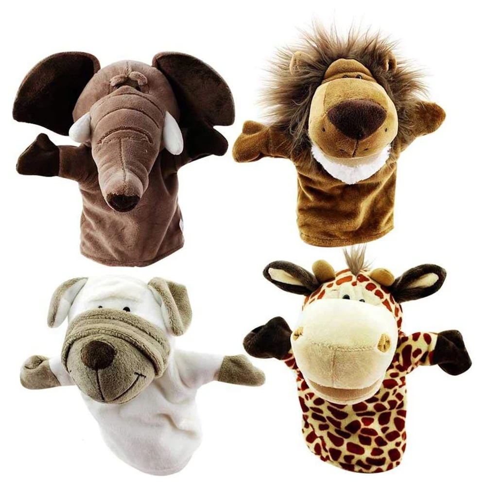 4 Pcs Animal Hand Puppets With Movable Open Mouths Soft Plush For Storytelling Teaching Preschool Role-Play Kids#30 | Игрушки и хобби
