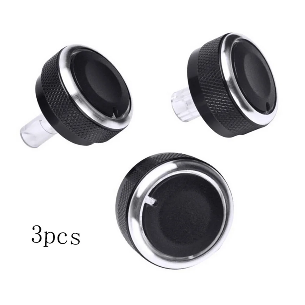 

Parts Switch Knob Frame Interior 3pcs A/C ABS Accessories Air Conditioner Black Climate For Mazda 2 Demio 2007-14