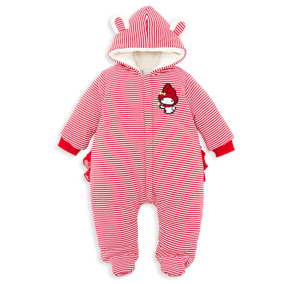 

Honeyzone Baby Clothes Girl Winter Long Sleeve Thick Warm Cotton And Polyester Hooded New Design Cute Fashion