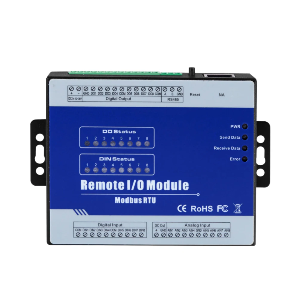 M330 Modbus RTD Remote IO Module (8AI) RS485 Data Acquisition Module Support Modbus TCP Security System