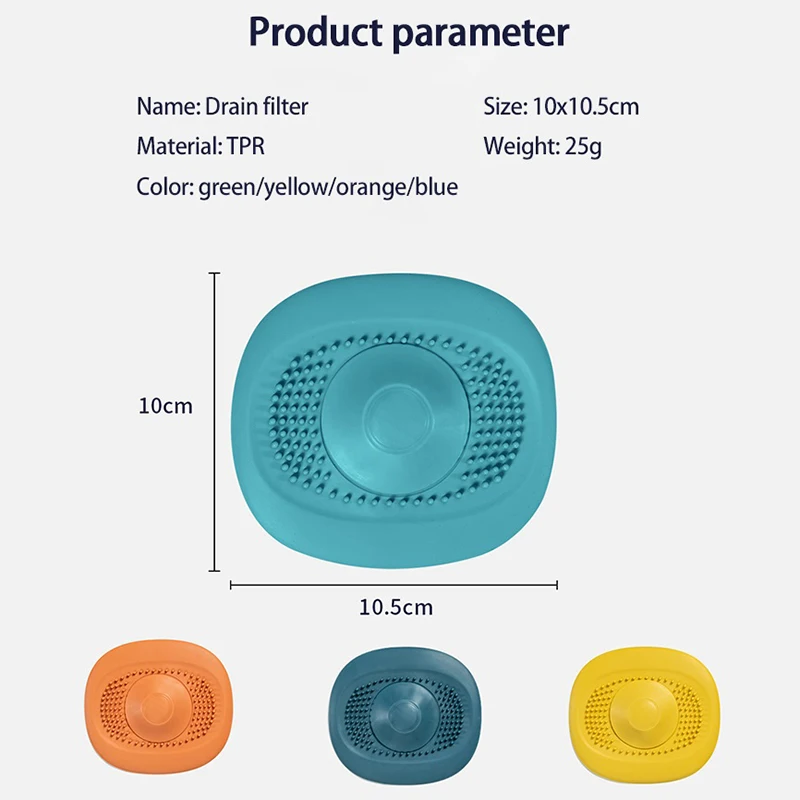 Bathroom Accessories Set Silicone Sink Drain Strainer Deodorant Plug Hair Catchers Rubber Shower Bathtub Floor Filter Water Stopper