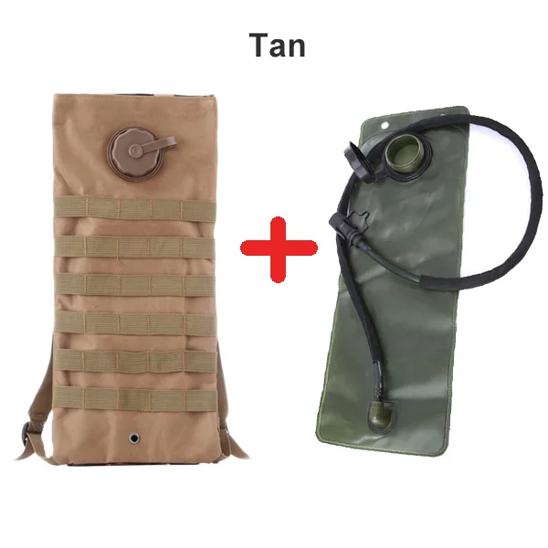 Tan Nylon 2.5L дорожная Молл емкость для воды мешок мочевого пузыря нейлоновый рюкзак на плечо Открытый гидратации питьевой воды держатель для бутылок(Велоспорт - Цвет: Tan Nylon