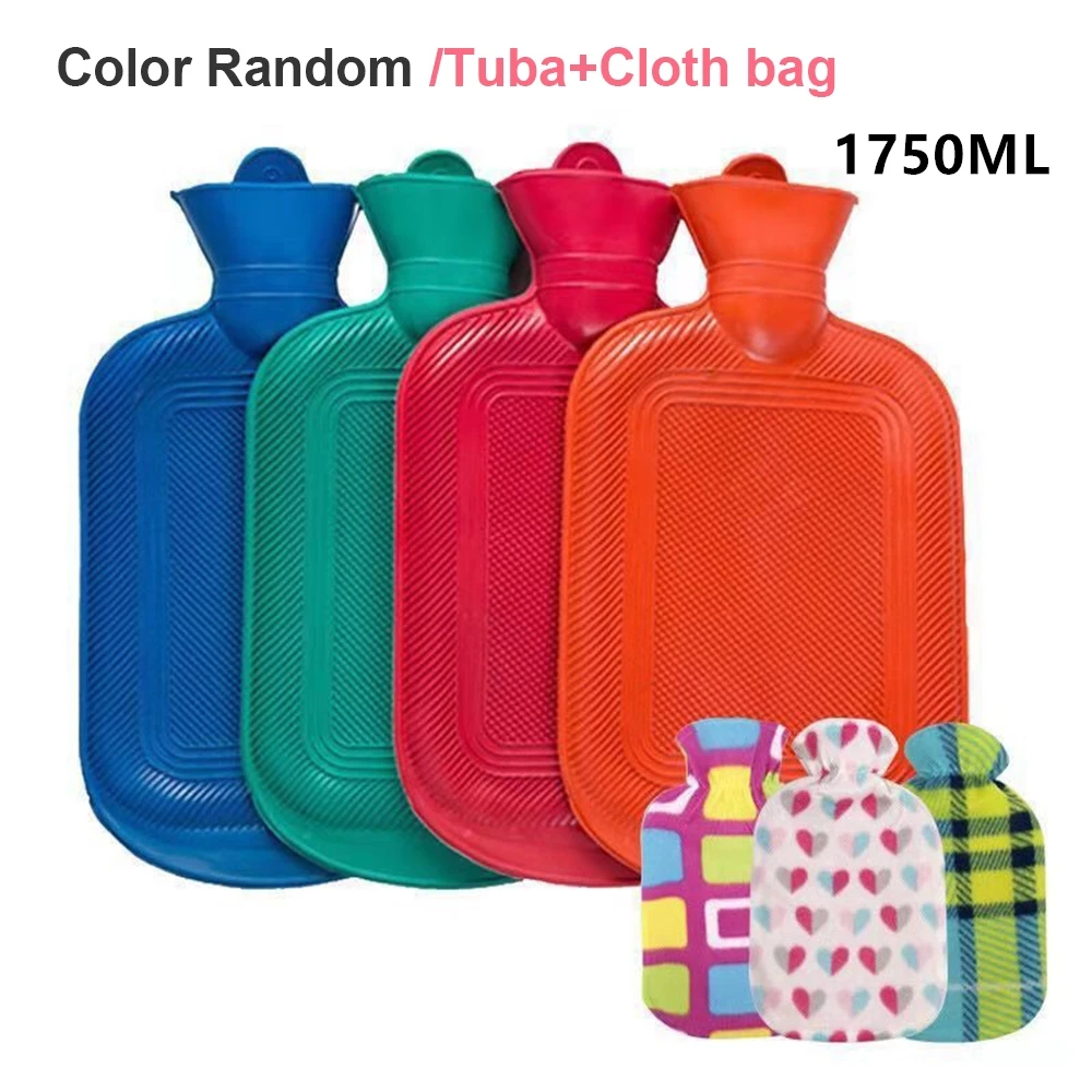 1pc bottle 1pc cover 500-2000 мл Толстая грелка с крышкой, портативная резиновая зимняя грелка для рук, сумка для воды для девочек, карман для рук, сумка для горячей воды - Цвет: 1pc bottle 1pc cover
